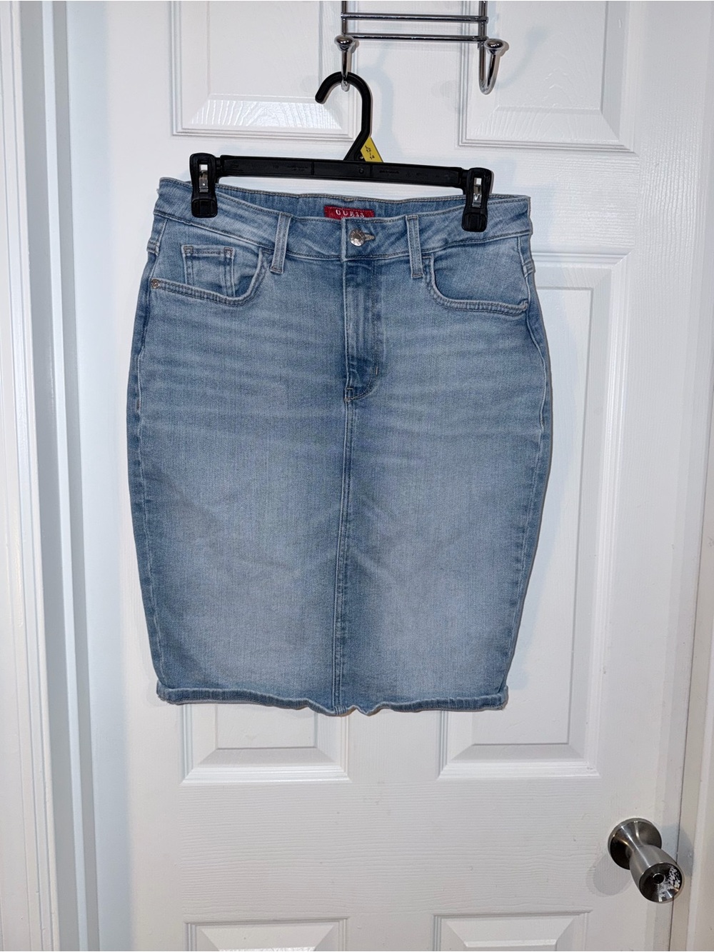 Guess Light Blue Denim Pencil Skirt